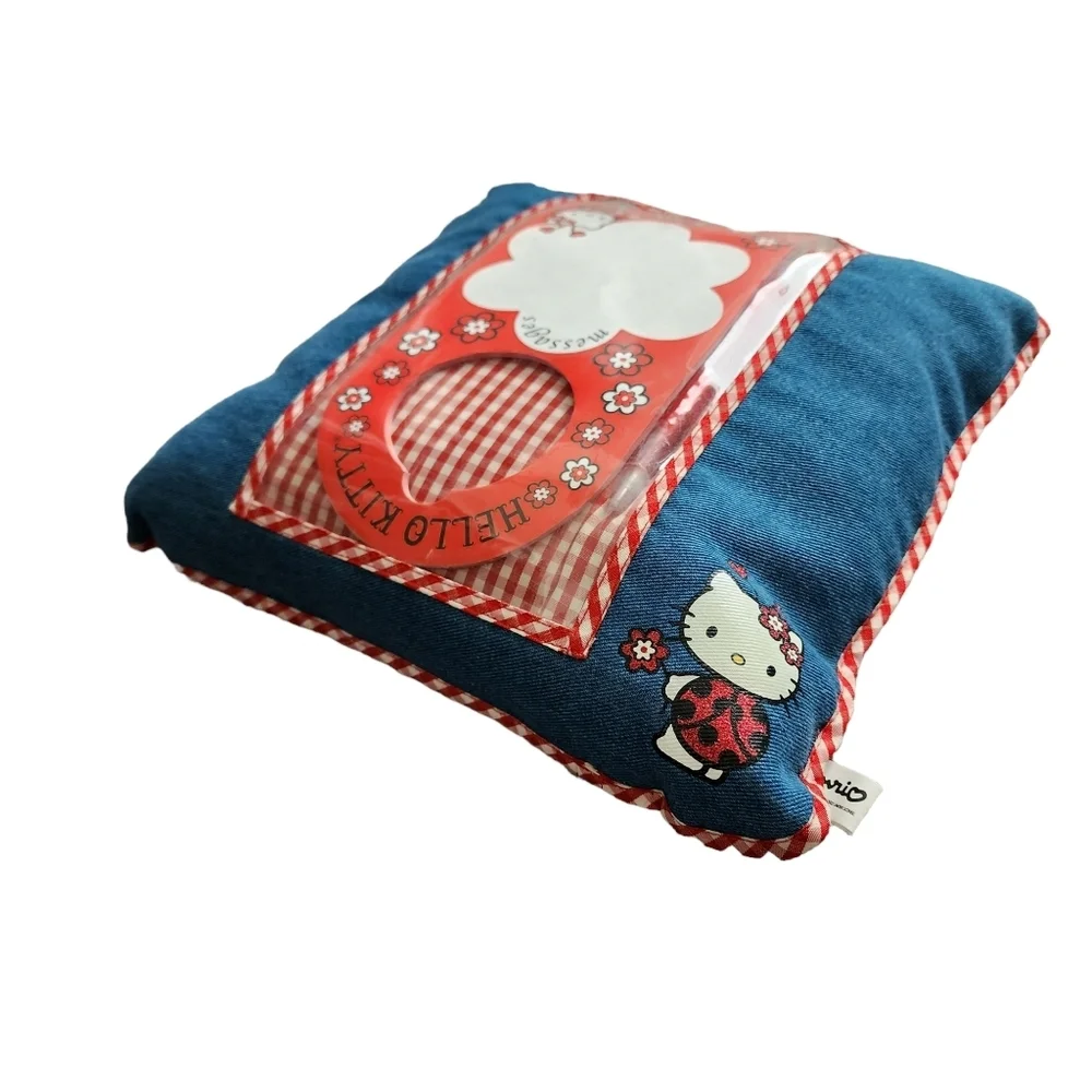 SANRIO x HELLO KITTY x VINTAGE Denim Lady Bug Pillow, Note Door Hanger‎ & Pen
